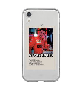 Iphone XR Uyumlu Charles Leclerc Desenli Şeffaf Telefon Kılıfı