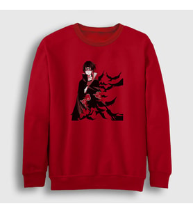 Presmono Unisex Kırmızı Itachi Genjutsu Anime Naruto Sweatshirt 132238tt