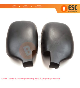 Renault Kangoo Nissan Kubistar 1997-2008 Peugeot 405 için Sağ Sol Yan Dış Ayna Kapağı 8200245171 8200245172