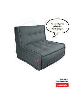 Xpermate Zen Sırtlı Minder Koltuk İskandinav Tarzı Ergonomik Yer Koltuğu Sırtlıklı Oturma Minderi 80X60 Antrasit
