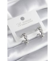 Pirinç Gümüş Renk Zirkon Taşlı Kadın Küpe 5886 - SSSSSS4358-3929