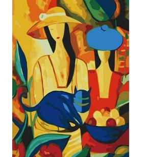 Pıcasso Kadınlar Sayılarla Boyama Seti 40x50 cm (Tuvale Gerili)