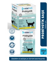 OneVet Probiyotik Şase Kediler Için Sindirmeye Yardımcı Takviye Vitamini 30 Adet 1 Gr