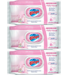 Bingo Clean Yüzey Temizlik Havlusu 96 Yaprak Sevilen Kokular Mutlu Yuvam (3 Lü Set) 288 Yaprak (Beyaz)