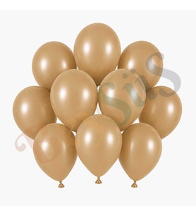 Çöl Kumu Renk Lateks Retro Balon (13 cm) - 10 Adet