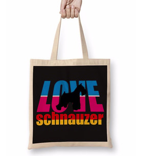 Love schnauzer Bez Çanta Uzun Saplı