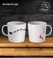 KirliPatiler Taş Kupa Fincan Üzeri Yeni Yıl Noel Baskılı (Model 9)