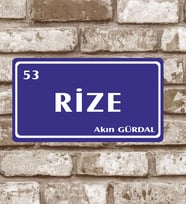 Dekoratif Metal Plaka Rize 53 Retro Poster (29x15)