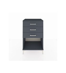 Hyperion Komodin 3 Çekmeceli 60x44x96 Antrasit-Antrasit