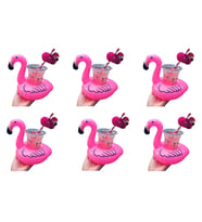 Flamingo Şişme Havuz Deniz Bardak Tutucu Float Bar 6 Adet