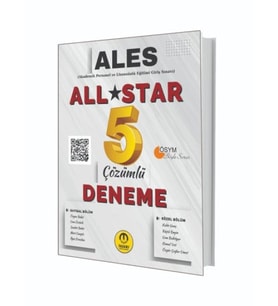 Tasarı Yayınları ALES Sayısal Sözel Yetenek All Star Tamamı Çözümlü 5 Deneme