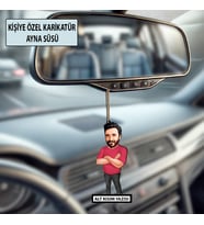 Kişiye Özel Karikatür Erkek Ayna Süsü – Araç İçi Esprili Hediyelik