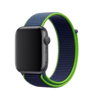 Apple Watch 10/11 42mm-38/40/41mm Kordon Hasır Kordon 2/3/4/5/6/se/7/8/9 (Lacivert-Beyaz)