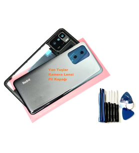 Tkgz Xiaomi Redmi NOTE 10 PRO (5G) KASA Arka Pil Batarya Kapağı (TAMİR SETİ) SİYAH