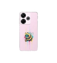 Redmi 13 4G ile uyumlu Splash arı tasarımlı şeffaf silikon kılıf