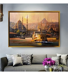 Altın Çerçeveli dekoratif tablo l1561 (Gold)