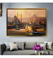 Altın Çerçeveli dekoratif tablo l1561 (Gold)
