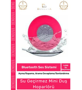 #Hoparlör Bluetooth Su Geçirmez Vantuzlu Dahili Mikrofonlu Kablosuz Şarjlı Duş Kamp Sahil Hoparlör