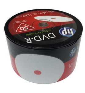 Hp DVD-R 4,7gb-120min 16x 50 li Shrink Printable