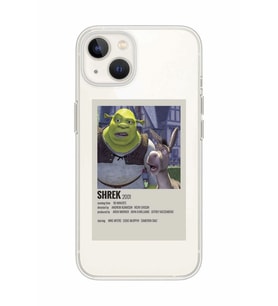 Iphone 14 Uyumlu Shrek Minimalsit Poster Desenli Şeffaf Telefon Kılıfı