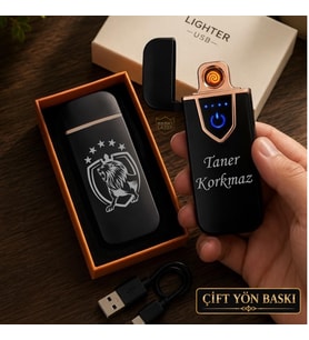 Kişiye Özel 5 Farklı Tasarım Seçeneğiyle Aslan Logolu Usb Şarjlı Çakmak - Hemen Kargo