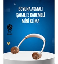 Usb Şarjlı Boyun Fanı Hafif, Katlanabilir, Taşınabilir, Düşük Gürültülü Fan