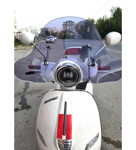 MOTOCAM Küba Master MT 50 Ön Cam 2021-2026 Model 45cm Füme Renkli Elcikli APARATSIZ