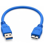 PrimeX PX-4120 USB 3.0 30 cm Taşınabilir Harddisk Kablosu, USB-A to Micro-B Harici Disk Data ve Güç Kablosu, WD Seagate Toshiba Samsung Adata Intenso Uyumlu Kısa USB 3.0 HDD SSD Bağlantı Kablosu