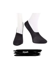Jiber Erkek Pamuklu Likralı Babet Çorap 7108 - 12 Adet (Siyah)