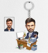 Kişiye Özel Avukat Tasarımlı Karikatür Anahtarlık 2