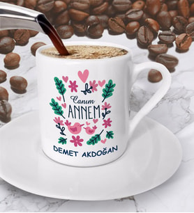 Canım Annem Anneler Günü Tasarımlı Kahve Fincanı
