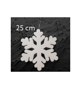 Strafor Beyaz Kar Tanesi 25 Cm Çift Taraf