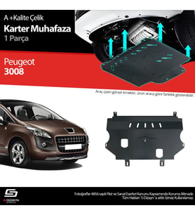 Drs Tuning Peugeot 3008 Çelik Karter Muhafaza 2009-2016 A+ Kalite