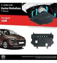 Drs Tuning Peugeot 3008 Çelik Karter Muhafaza 2009-2016 A+ Kalite