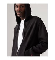 Levi's Kapüşon Yaka Siyah Erkek Relaxed Sweatshirt Fermuarlı Hırka - A9265-0000