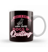 Girl Who Loves Quilling Dogs Paper Filigree Craftsman Puppy Kupa Bardak Porselen