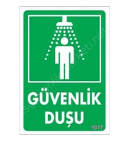 Güvenlik Duşu Uyarı Levhası 17,5X25 Kod:1017