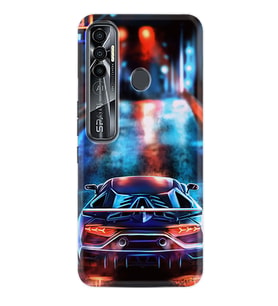 Tecno Spark 6 6 Go 8C 8 Pro 7 7 Spark 9 Pro Kılıf Desemli Silikon Neon Cars 1724