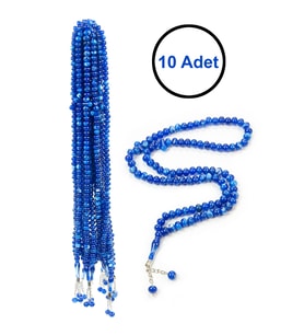 10 Adet 99lu Namaz Tesbihi 10mm Hac Umre Hediyelik - Lacivert