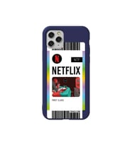Trihed Iphone 11 Pro Max Lacivert Renkli Silikon Telefon Kilifi - Netflix Bileti