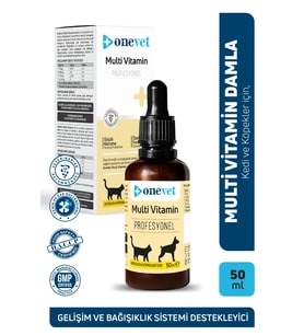 OneVet Multi Vitamin Damla 50 Ml Kedi ve Köpekler İçin Günlük Vitamin Desteği