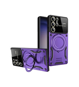Galaxy S25 Ultra Kılıf Joy Lens Standlı Kapak - Mor