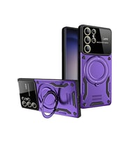 Galaxy S25 Ultra Kılıf Joy Lens Standlı Kapak - Mor