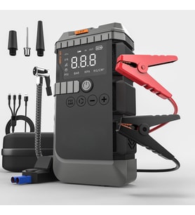 4000A Akü Takviye Cihazı 150 PSI Hava Kompresörü 12V Araç Jump Starter 12000mAh Powerbank Lastik Şişirme Dijital Ekranlı