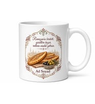 İftar Saati Pide Zeytin Çizimli Geleneksel Ramazan Kupası Hediye Bardak