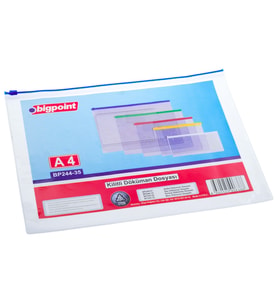 Bigpoint Kilitli Döküman Dosyası A4 PVC Mavi x 12 Adet