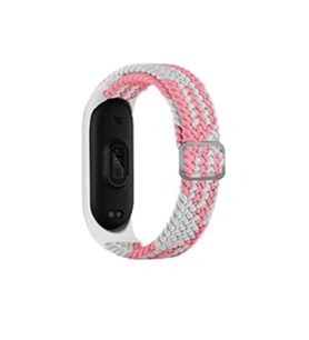 Mey İthalat® Mi Band 6 Kordon - Pembe-Beyaz