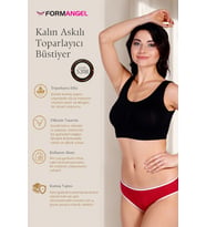 #Büstiyer Dikişsiz Seamless Kadın Esnek Yumuşak Kumaş Kalın Askılı Pedsiz Spor Büstiyer - 3 Adet