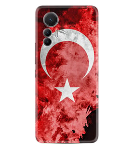 Xiaomi 12 Lite Kılıf Resimli Desenli Baskılı Silikon Şanlı Türk Bayrağı 3 1395