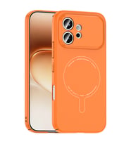 Lexroo Honor 600 5G Kılıf M-Safe Şarj Özellikli Kamera Korumalı Elio Sert PC Kılıf - Turuncu